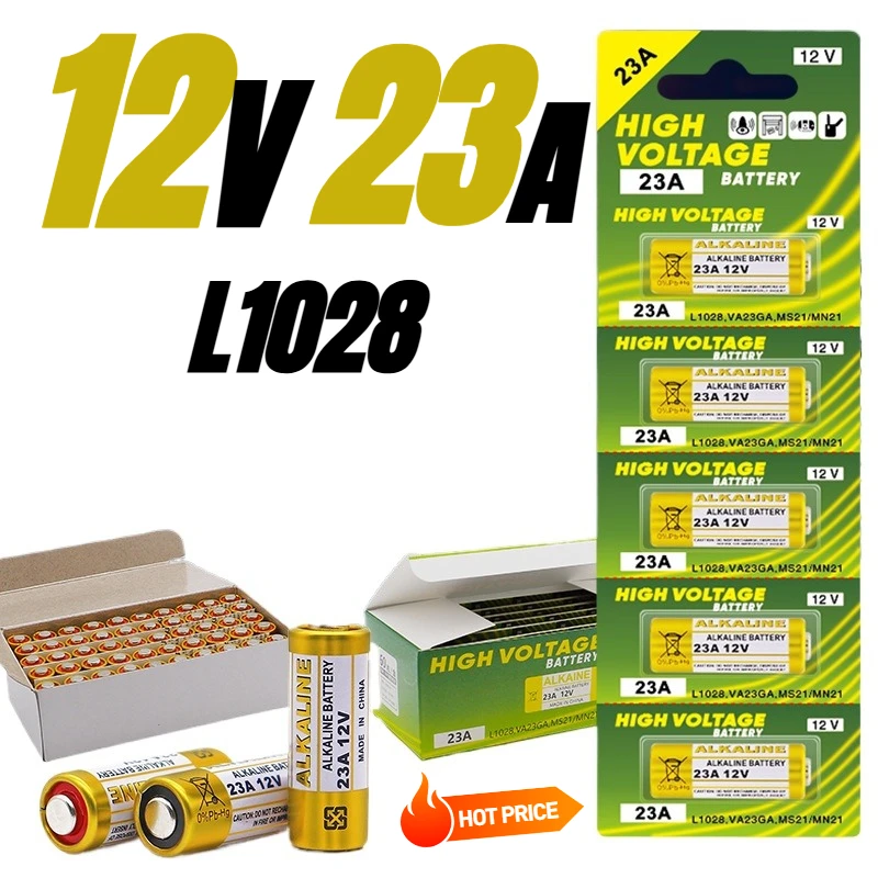 23A 27A 12V بطارية قلوية جافة 27A 23A بطاريات 27AE L1028 L828 K27A للتحكم عن بعد غمبد مصباح يدوي جرس الباب لعب السيارة