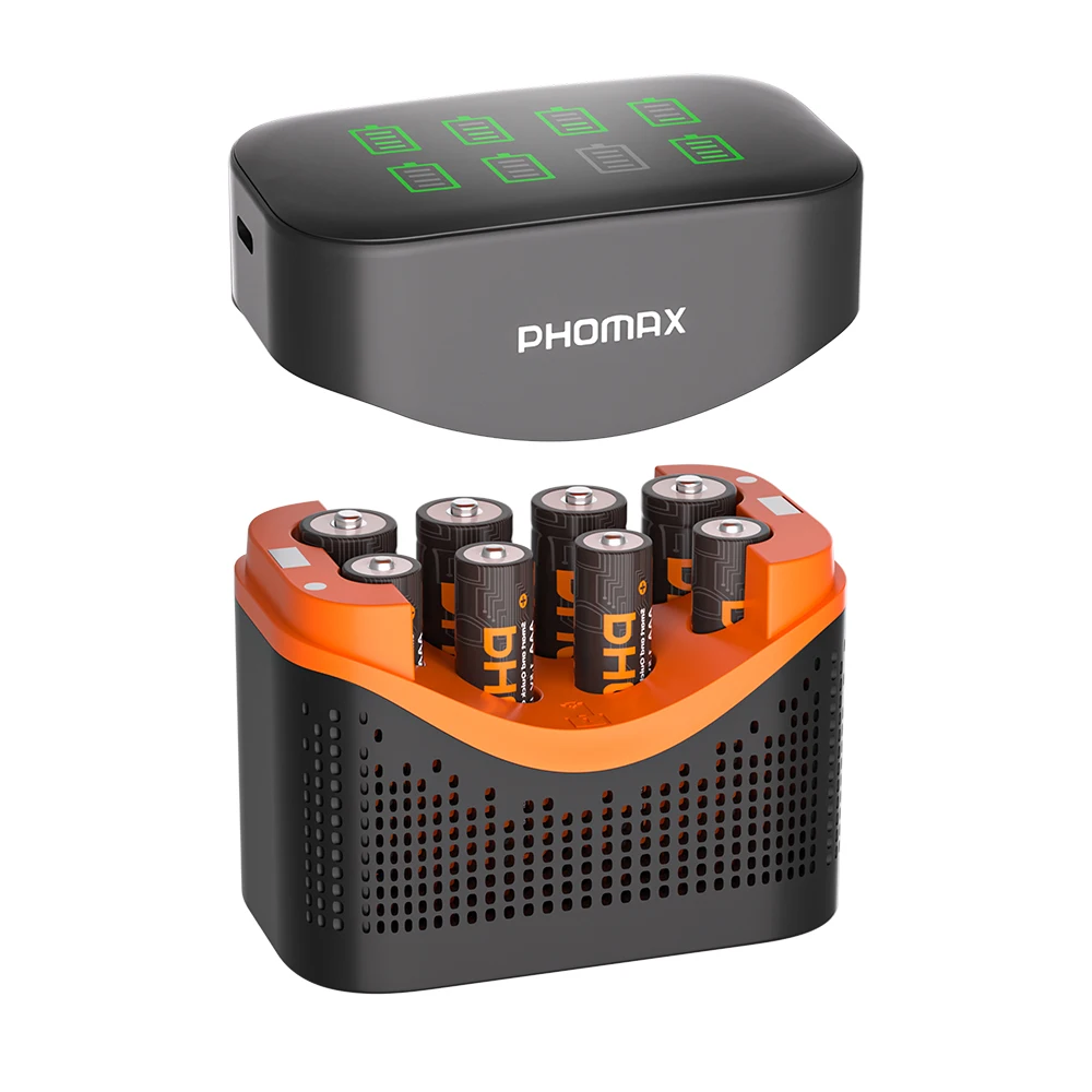 PHOMAX Nowa szybka ładowarka i akumulator, bateria litowa 1.5V AA 4200mWh i AAA 1110mWh do pilota, myszy, zamka inteligentnego. — zdjęcie produktu 5