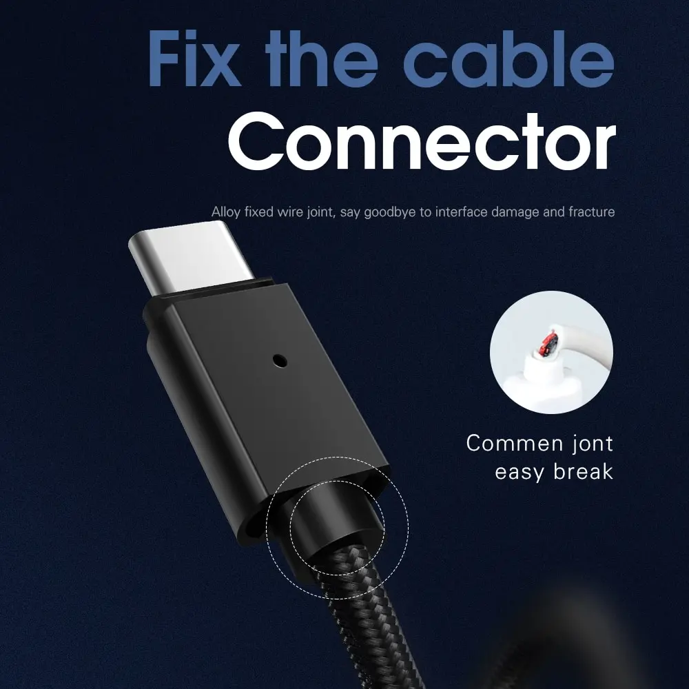 Essager Magnetic Micro USB Cable For Xiaomi Mi Fast Charging Data Wire Cord Magnet Charger USB Type C 2m Phone Cable