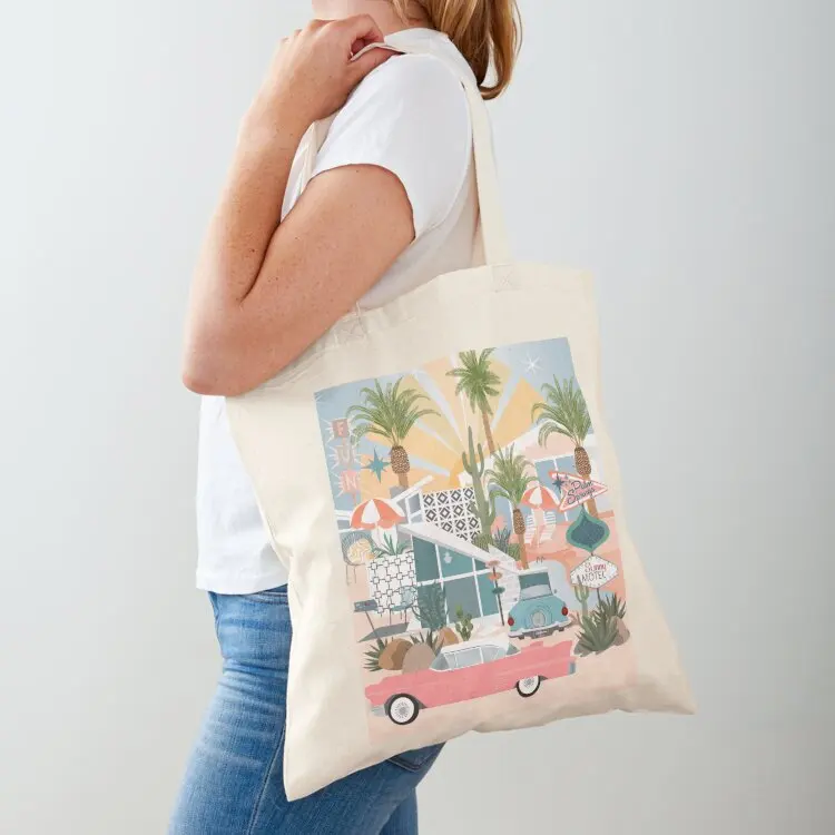 

Palm Springs mid century modern Tote Bag tote bag screen woman shopping bag shopper woman women