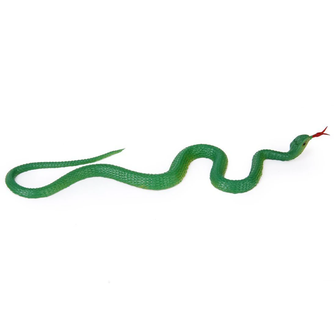 Simulation soft plastic toy snake Simulation Snake Rubber Tip Toy - Green