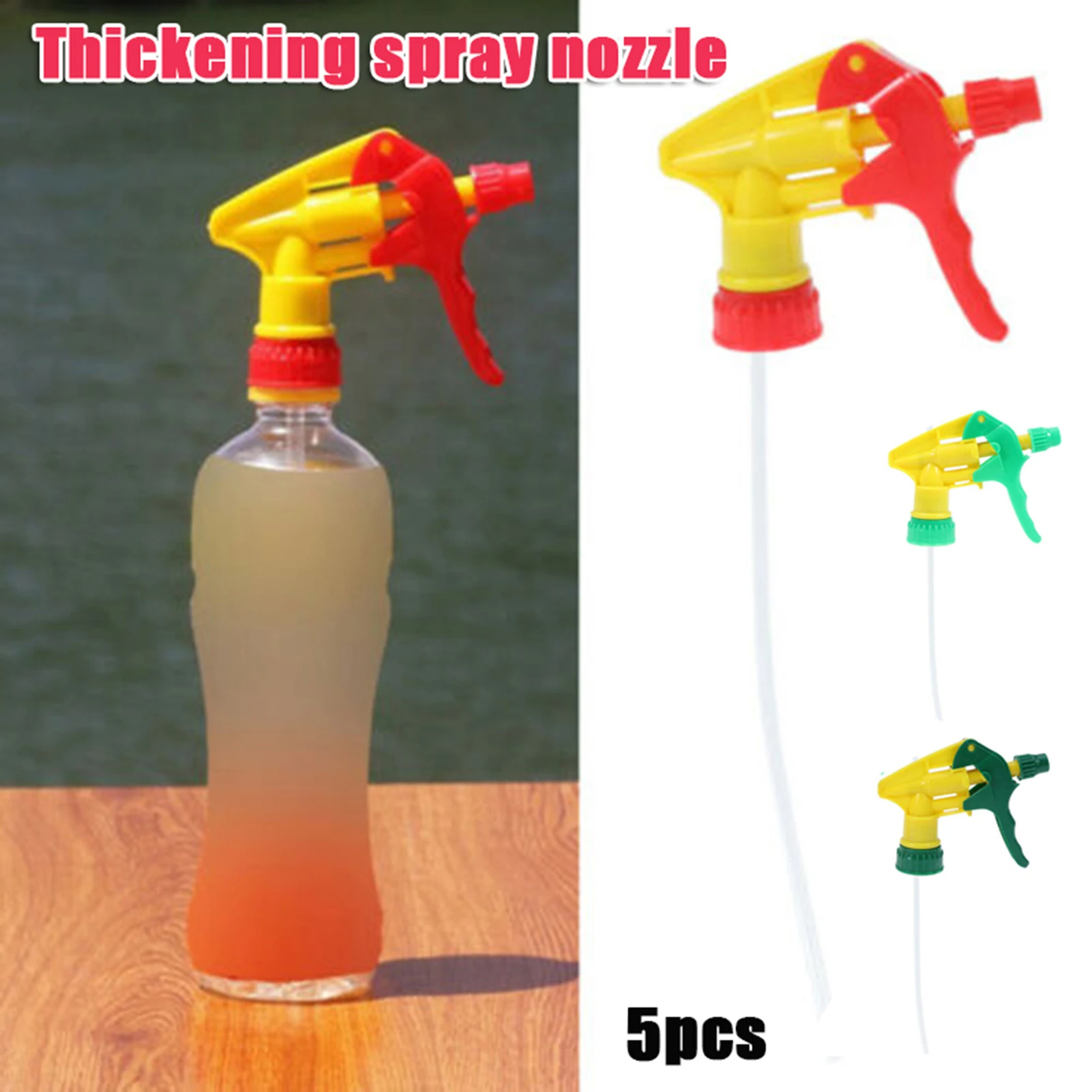 

5PCS Acid Resistant Sprayer Triggers Chemical Resistant Spray Bottle Nozzles Heads for Home Garden Automotive PR Sale