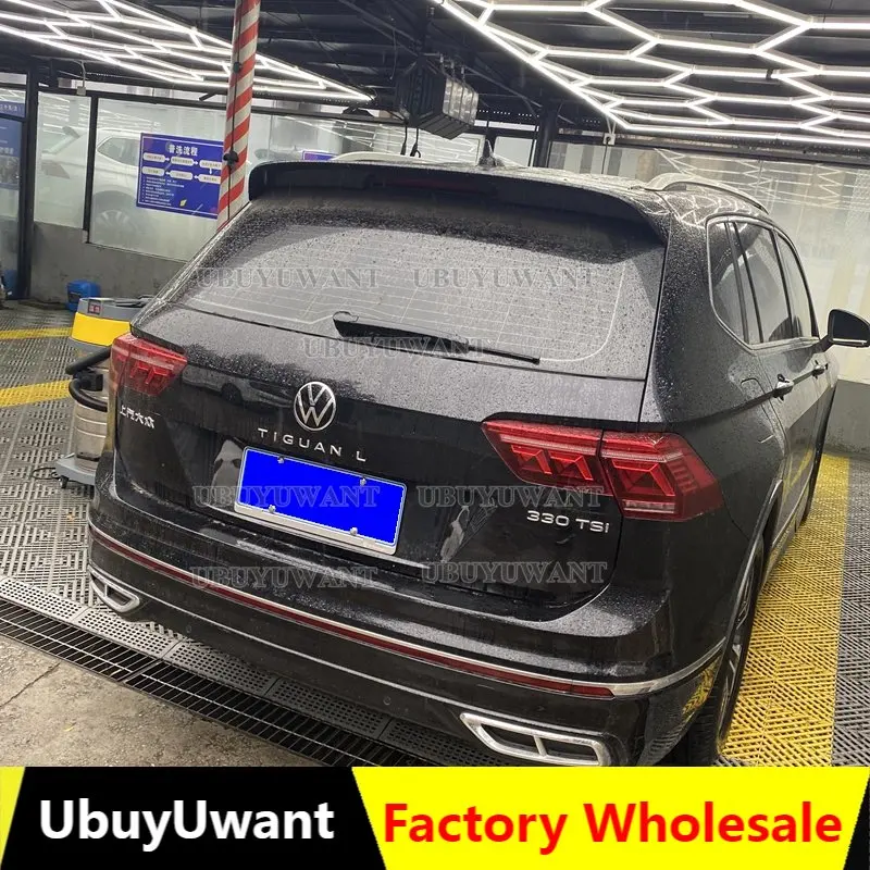 For Volkswagen Tiguan L Spoiler 2017-2021 2022 Tiguan L High Quality ABS Material Car Rear Wing Primer Color Rear Spoiler