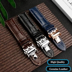 Watch Accessories 19 20 21MM Leather Watchband For Longines L2 L3 L4 Masters COLLECTION Watch Belt Bracelet Cowhide Strap