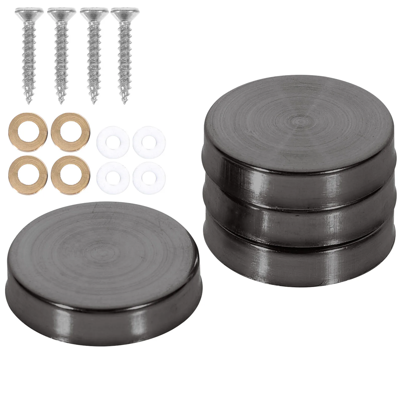 

20pcs Decorative Cap Glass Fixing Nail Mirror Fasteners Black Stainless Steel 304 Screw Caps Mounting Hardware