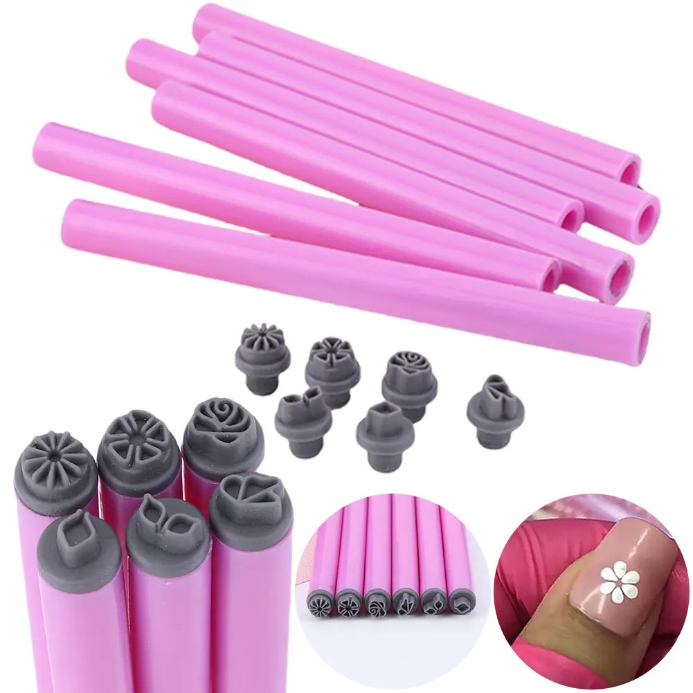 

6PCS Nail Art Stamp Pen Set Easy To Use Nail Graffiti Nail Art Dotting Tools Nail Stamp Pen DIY Nail Art Tools Home DIY