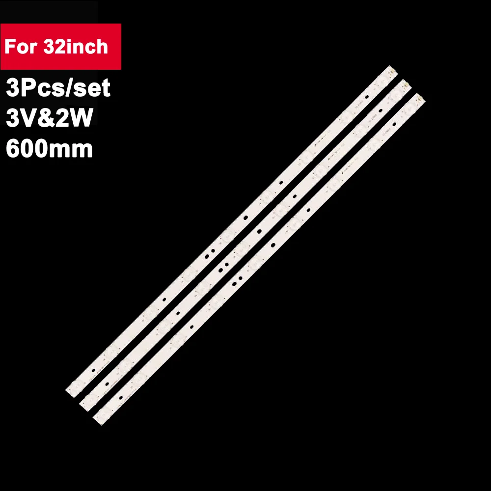 3pcs 600mm 3V 2W Led Backlight Bar for Tv 32inch LBM320P0901-FF-1 Stv-LC3244wl 32H3C Tv Repair Part