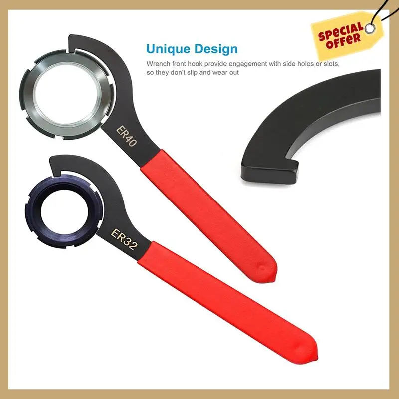 

Classy-Coilover Wrench Spanner, 4PCS Non-Slip Spanner Wrench Set, Professional Universal Rubber Handle Wrench Spanner Tool