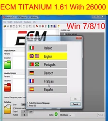 ECM TITANIUM 2023 + controlador, herramienta ecu, enlace, CD o USB, windows 7/1,61, 26000, 18259