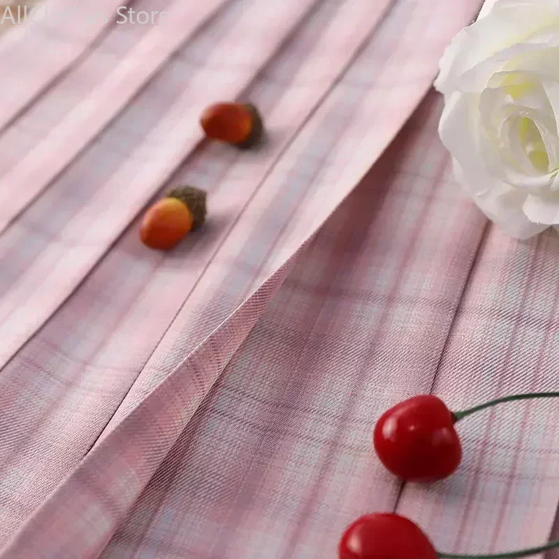 Uniforme scolaire japonais étudiant coréen JK Seifuku, chemisier jupe plissée marin ensemble complet fille jupe à carreaux uniformes roses pour femmes