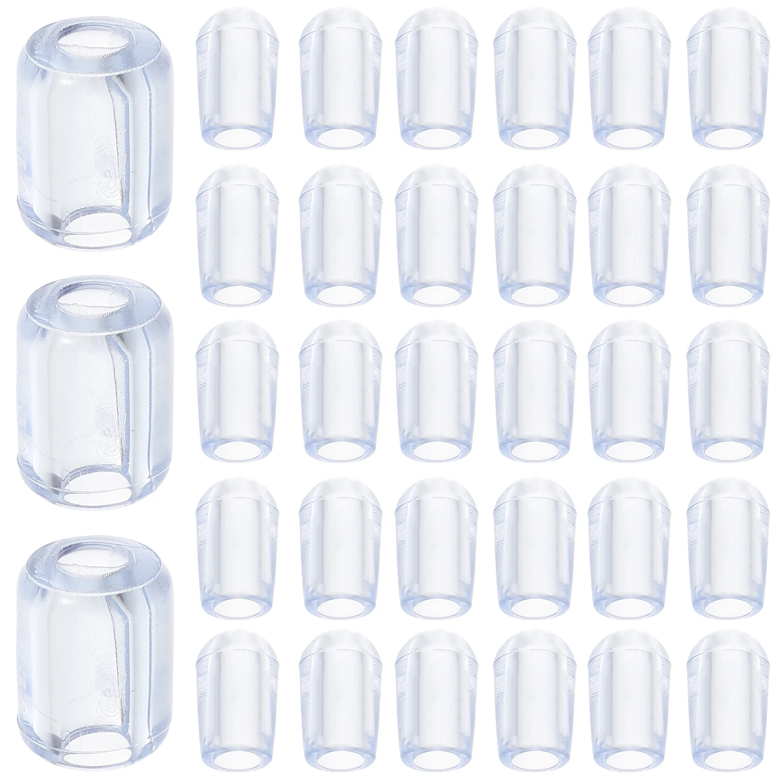 80Pcs Sink Grid Feet Kitchen Sink Accessories Protective Rack Tips Universal Fit Tubular Shapes Clear Plastic Replacement