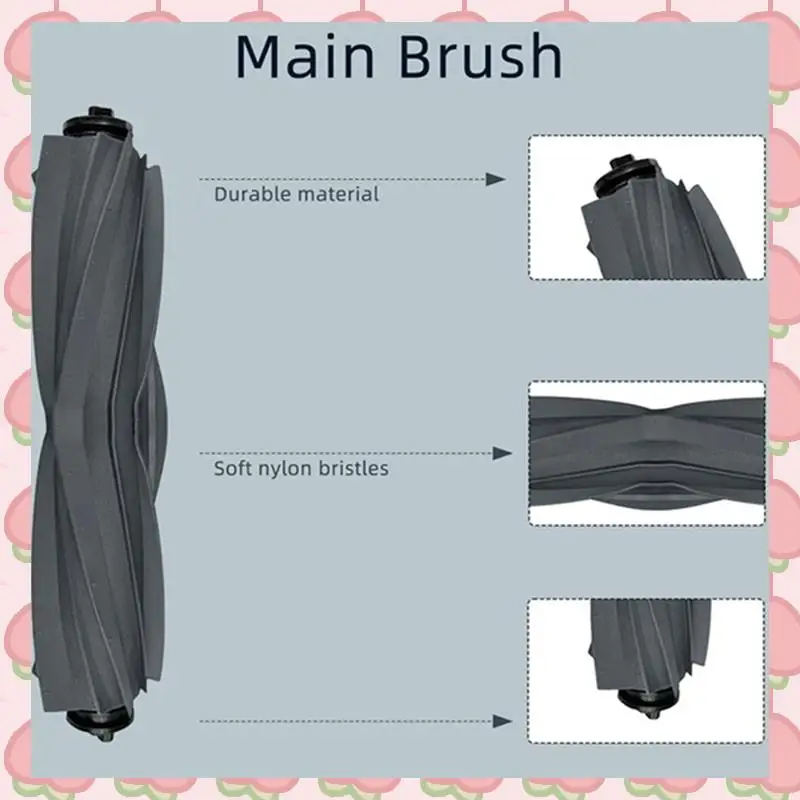 

N18R 50PCS Fordreame Mova E30 Ultra/Trouver E30 Ultra Vacuum Cleaner Accessories Main Side Brush Filter Mop Cloth Dust Bag