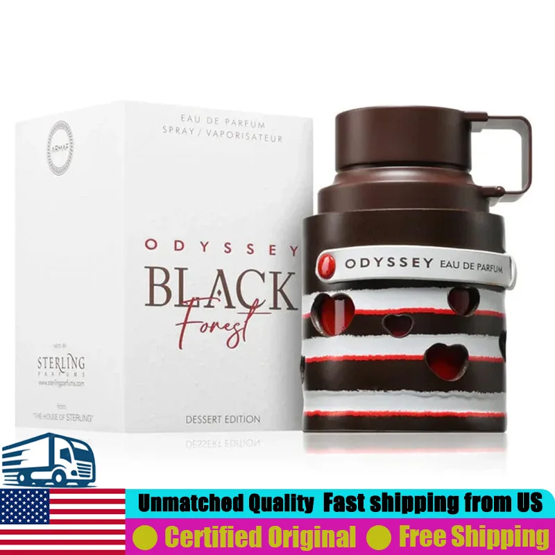 

Original Arabic Perfumes Armaf Odyssey Black Forest Eau de Parfum Spray 3.4 Ounce Premium Unisex Warm Cozy Oriental Vanilla EDP Pheromones Cologne 100ml Lasting Soft Cherry Cinnamon Honey Vanilla Musk Fragrance for Fall Winter Daily Commute & Casual Wear
