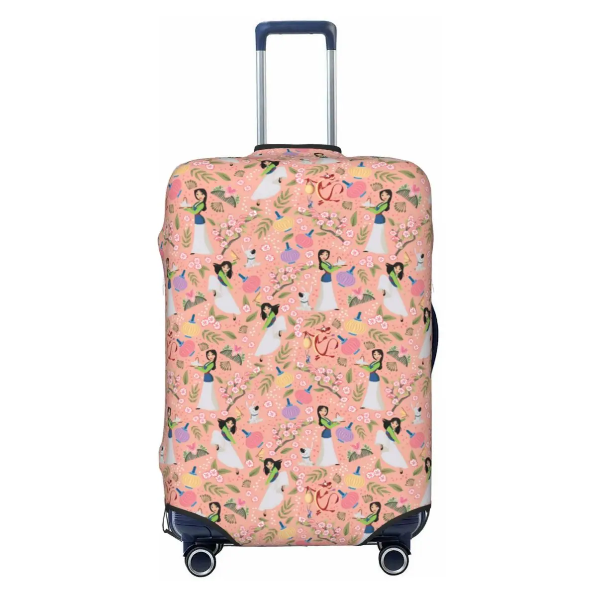 

Custom Cartoons Mulan Manga Travel Luggage Cover Washable Suitcase Cover Protector Fit 18-32 Inch