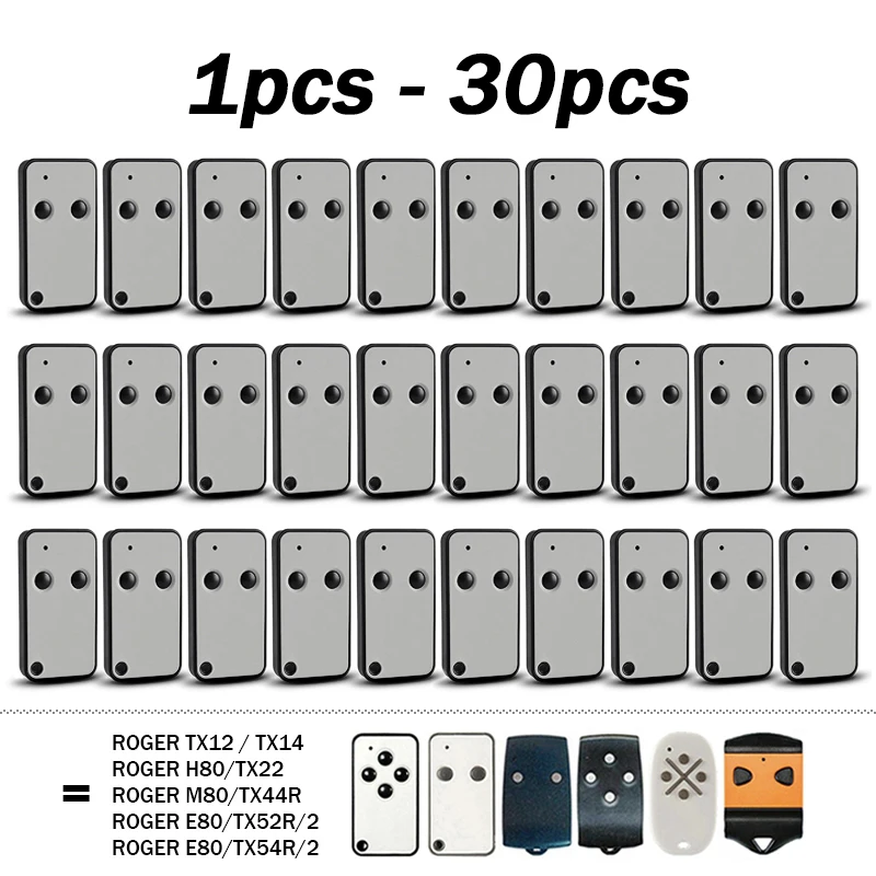 

Work With ROGER E80 TX52R TX54R E80/TX52R/2 E80/TX54R/2 M80 TX44R Garage / Gate Remote Control 433.92MHz Command Transmitter
