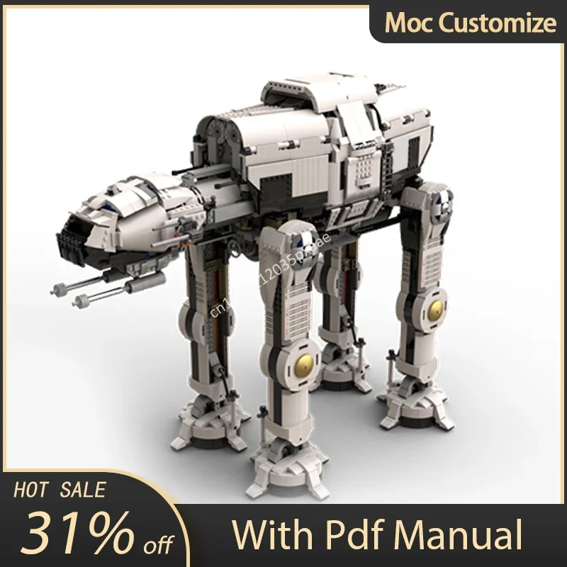 

Moc 4358pcs Star Battle Movie Lunar Walker AT-AT Building Blocks Creativity Assembly Bricks Toys Kids Birthday Education Gift