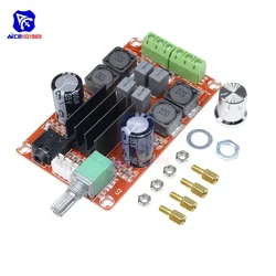 diymore TPA3116D2 Dual Channel 2*50W Stereo Power Amplifier Board  TPA3116 Adjustable Digital Amplifier Module XH-M189 DC 24V