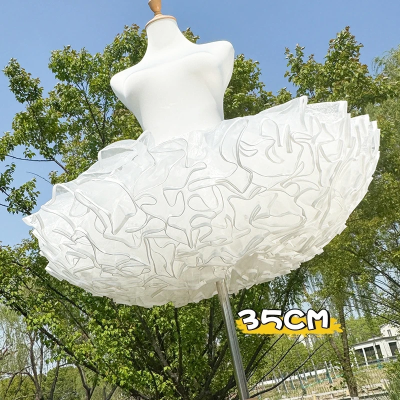 Multi-length Boneless Duck Hip Lolita Petticoat 30/35/40/45cm Super Fluffy Dog Short Tulle Underskirt Daily Cosplay Crinoline view 2