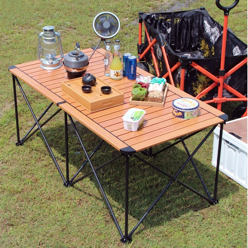 

Multi Functional Folding Camping Table Outdoor Travel Beach Garden Egg Roll Iron Table