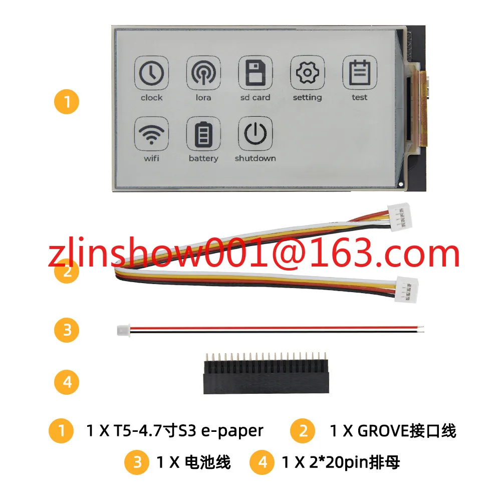 

T5 4.7 Inch E-paper V2.3 ESP32-S3 Ink Screen Programmable, Low Power Consumption