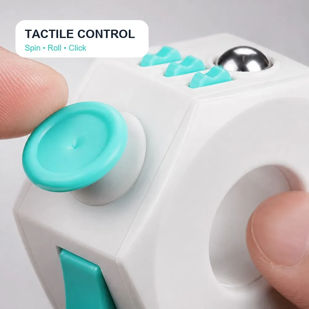 Portable Fidget Ring Anxiety Relief Toy Multi-Action Spinner Clicker Roller Sensory Focus Tool For Office Study Travel Gift 02