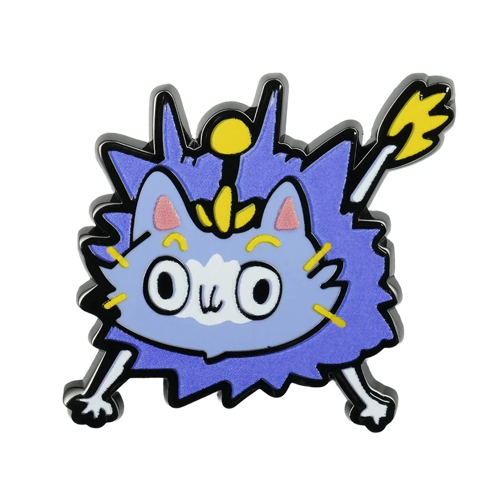 Magic Cat Yuumi Enamel Pin Kawaii Animals Badge Competitive Gaming Peripheral Gamer Cosplay Decorative Collect