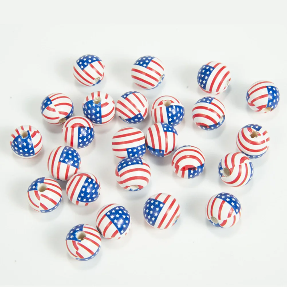 

100 Pcs Craft Beads Wooden Hanging Craft Bead Jewelry Making Loose Beads Decorative Tray Supply Home Party