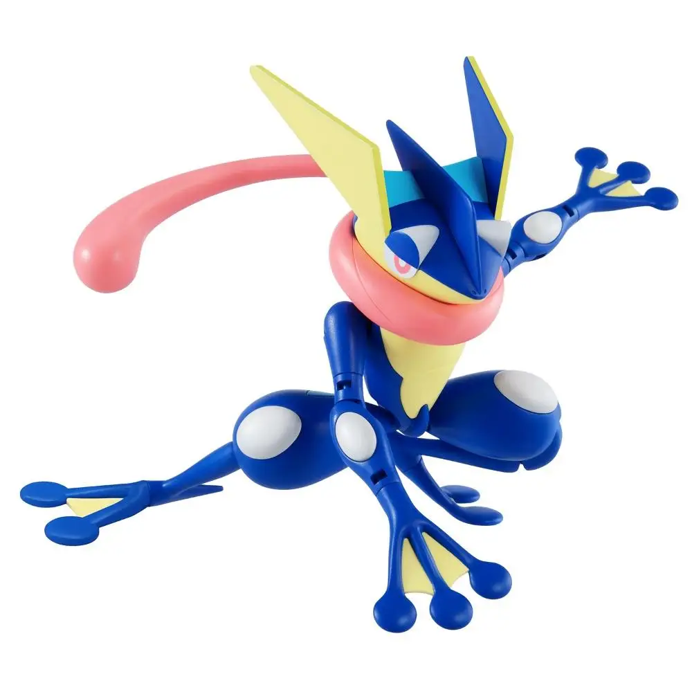 Bandai Original Pokemon ​​​​Greninja​​ Anime Action Figure Assembly Model Toys Collectible Model Ornaments Gift for Children
