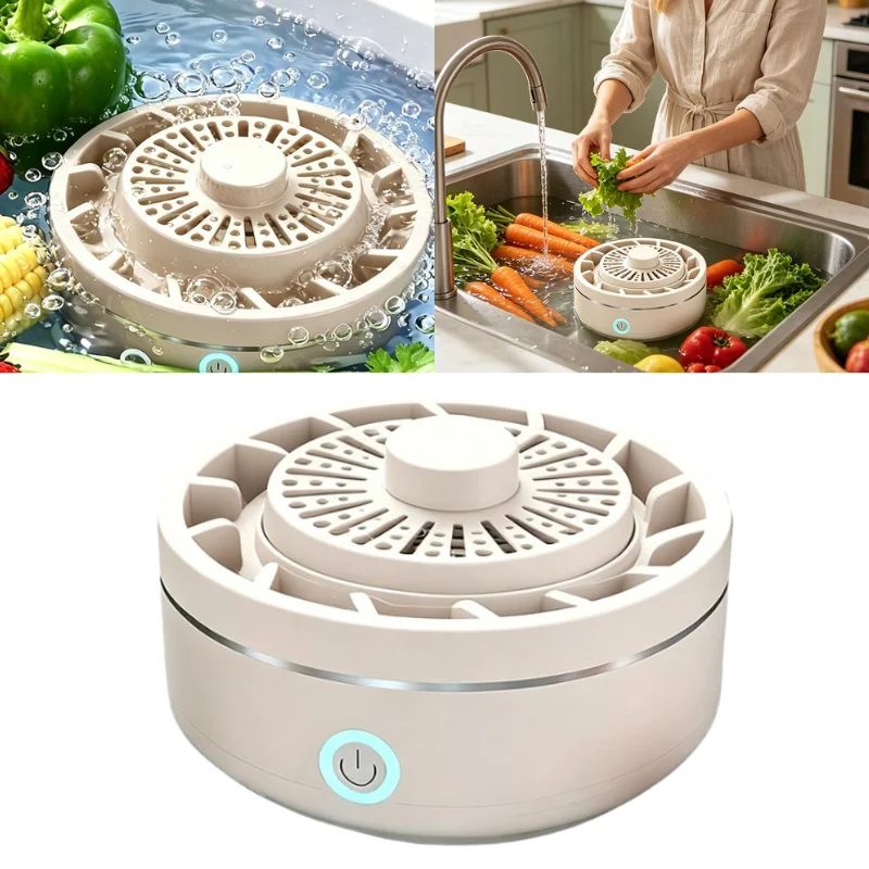 

One-Click Vegetable Sterilization Cleaner Portable Fruit Purifier IPX7 Waterproof USB Rechargeable Home Food Purifier