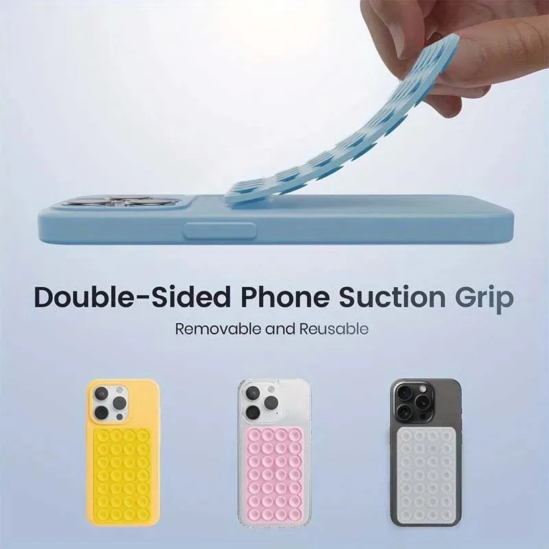 

Silicone Suction Cup Phone Holde Multifunctional Fixed Anti-slip Mobile Fixture Double Sided Detachable Phone Rubber Sucker Pad
