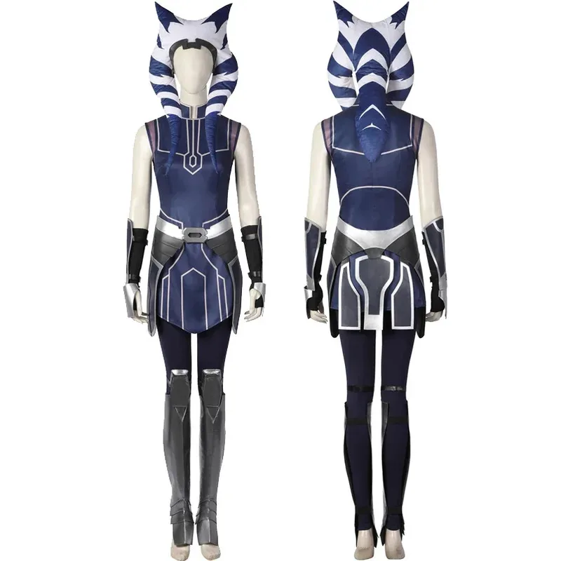 

Cy[Customized] Carnival Halloween Clone Wars Adult Female Outfit Ahsoka Cosplay Costume Superhero Battle Suit With Accessories