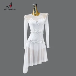 New Latin Dance Clothing Women Party Dress Ballroom Practice Wear Line Suit Sports Prom Costume Girl Kids Samba Skirt Customized