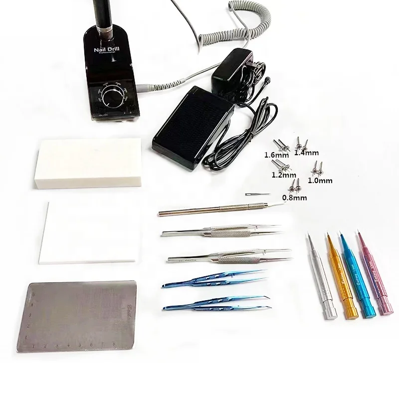 

Hair Transplant Nail Drill Machine Tweezers Hair Transplant Chio Pen FUE Punch Hair Transplant Kits Set