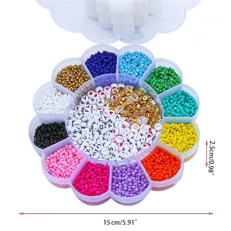 R1WE Beads Jewelry Making Beads for Bracelets Craft and Art Glass Letter Bead for DIY Arts and Crafts Gift