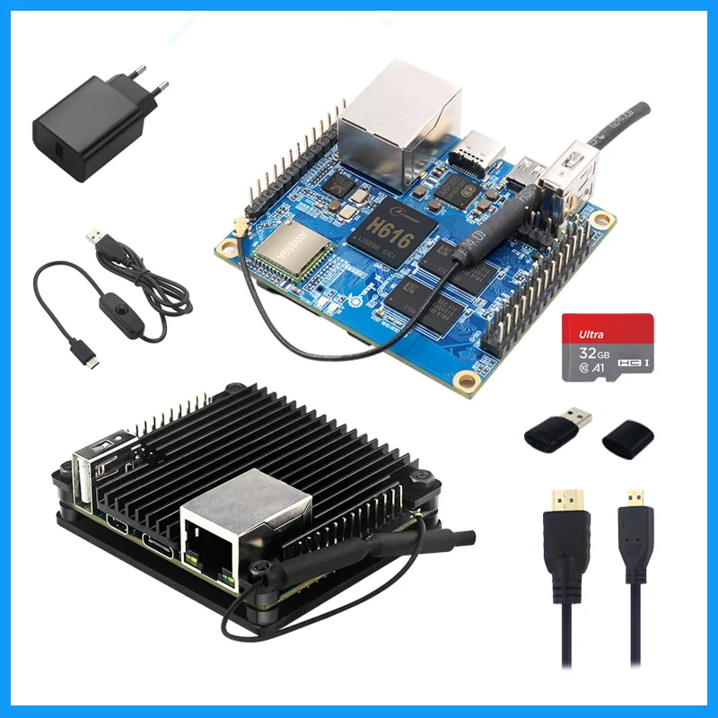 Orange Pi Zero 2 1GB RAM Chip Allwinner H616 WiFi BT 5,0 1000M Ethernet soporte Android 10 Ubuntu linux OS placa única