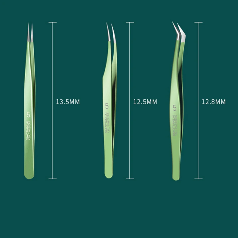 ملقط الرموش تطعيم وصق مقاطع الرموش المزيفة، مشابك ريش ذهبية عالية الدقة، مصممة خصيصًا لمصففي الشعر #5