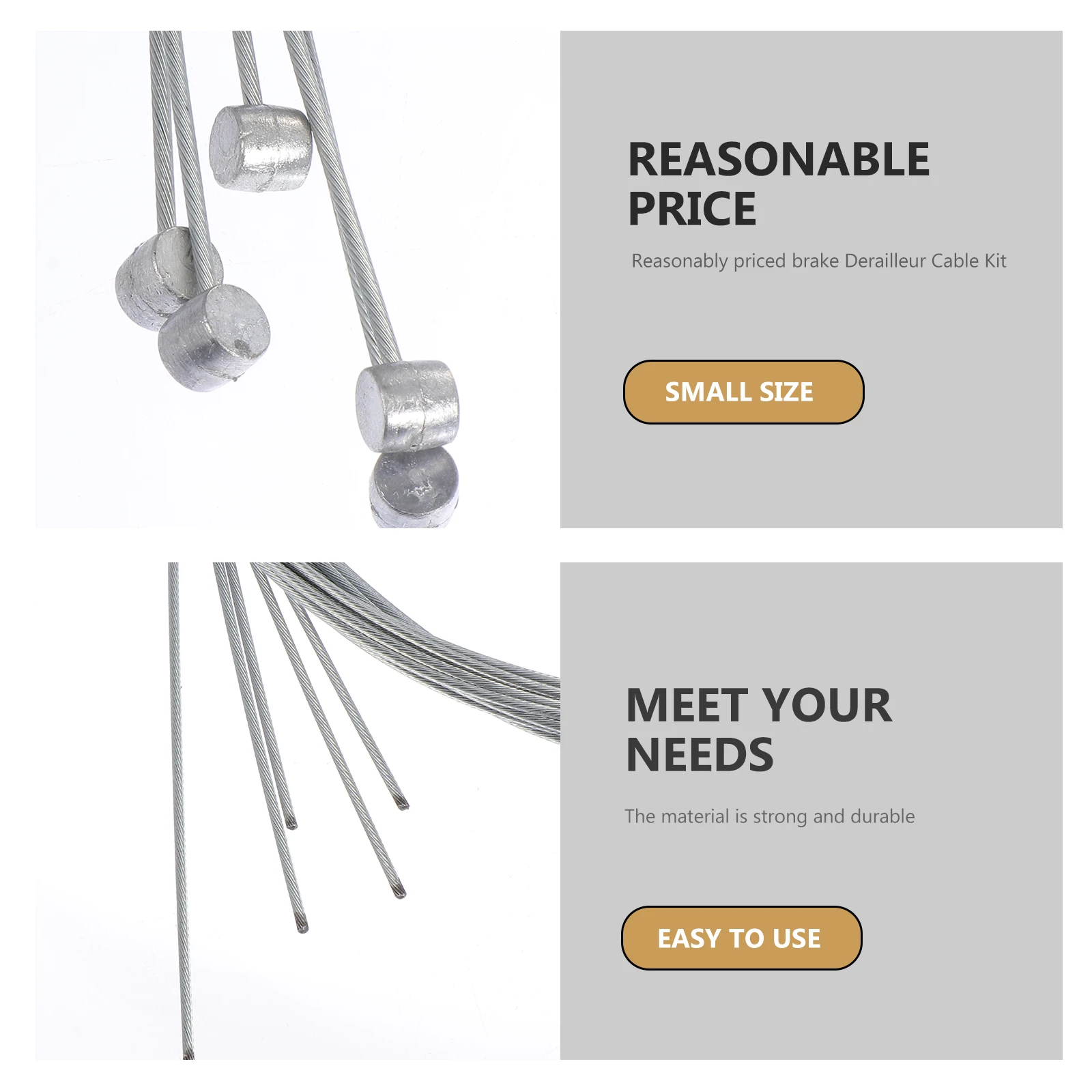 

5 set Bicycle Brake Cable Set Galvanized Aluminum Multi-Color Replacement For Mountain Road Bike Durable Wire Core Kits Complete