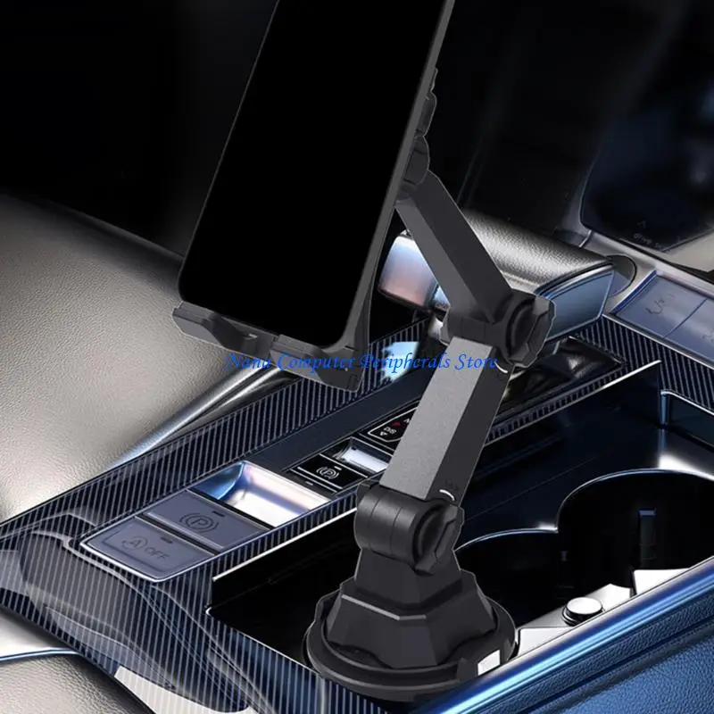 

F68C Safety Universal Adjustable Car Cup Holder Mounts For 11-22cm Devices Pad Phone 360° Rotation For Driving