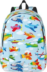 Backpack Casual Lightweight Cute Plane Laptop Backpack Men Women Travel Bag Outdoor Canvas Daypack