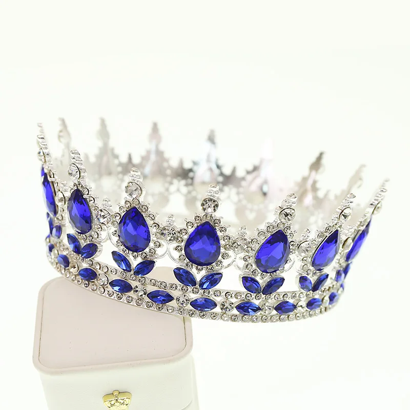 Corona de Reina para mujer, Tiara de cristal y corona para niña, diamantes de imitación, accesorios para el cabello para boda, novia, fiesta de cumpleaños, graduación