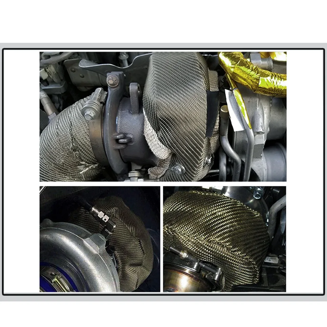 A01K-Racing Turbo Blanket Heat Shield Cover With Locking Spring