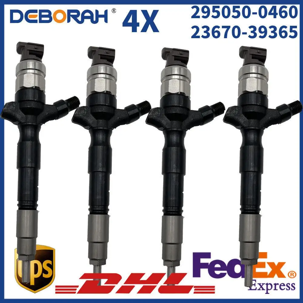 

4 PCS Common Rail Diesel Fuel Injector 295050-0460 23670-39365 Fuel Injector Assembly for Toyota