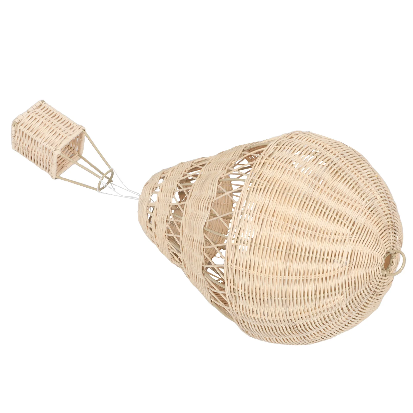 

Rattan Woven Hot Air Balloon Hanging Nursery Decor Photography Prop Handmade String Light Craft Hot Air Balloon Decoration