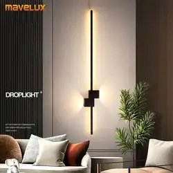 Nowa nowoczesna minimalistyczna lampa ścienna LED czarna biała złota lampa ścienna do domu dekoracyjna lampka nocna korytarz sofa tło kinkiet