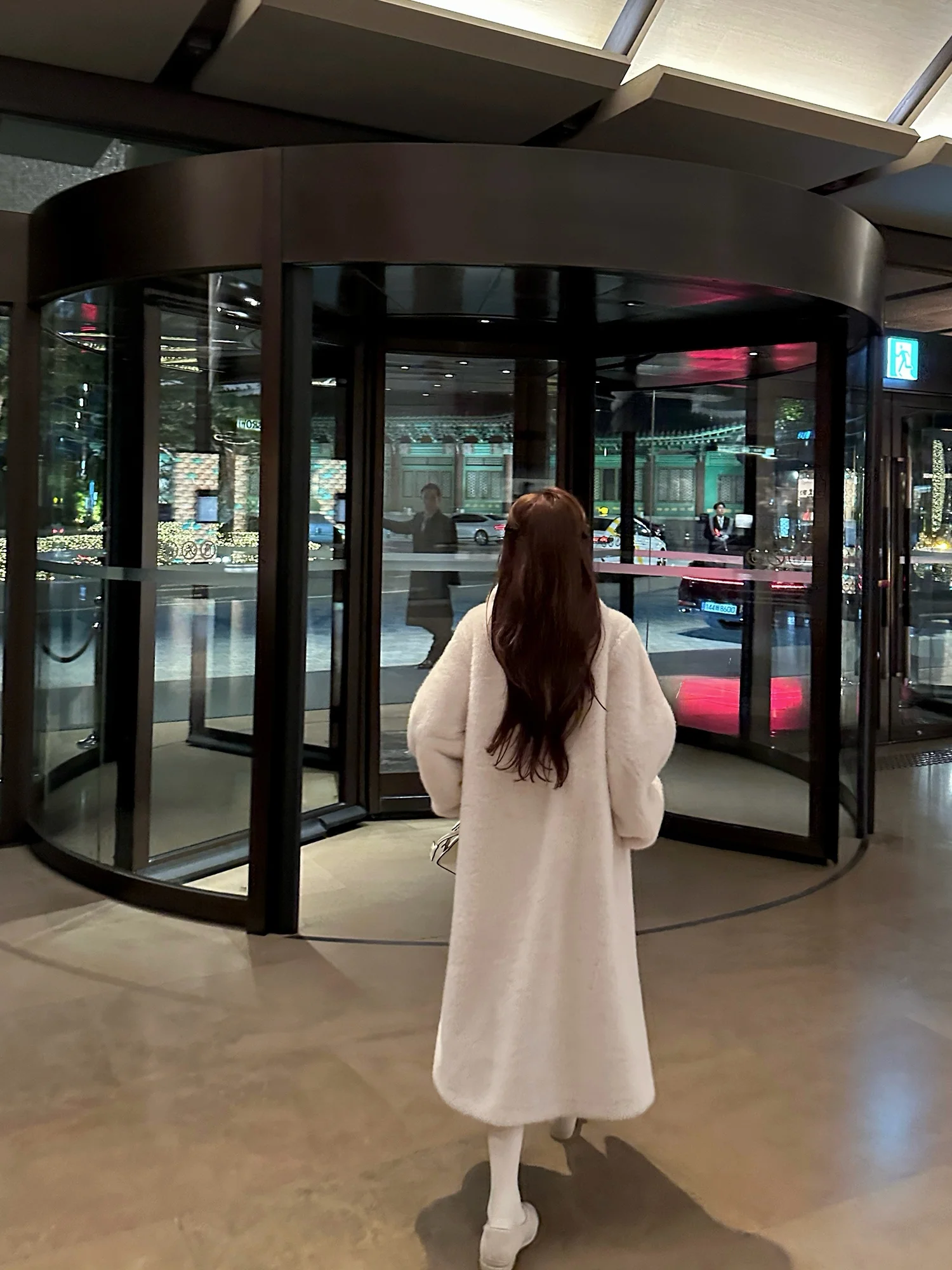 Manteau d'hiver pour femme Chien Long Jaet, col en fourrure, chaud, coupe-vent, intérieur en polyester, toutes tailles, style coréen pour jeunes