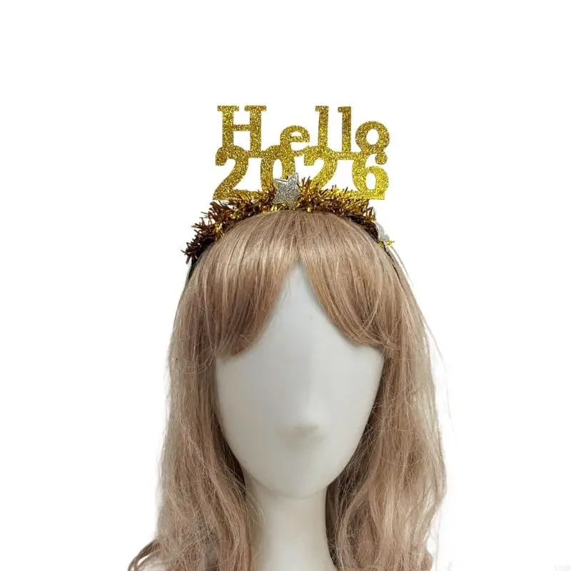Holiday Hairband 2026 New Year Glitters Star Hairhoop للاحتفال بالعطلات