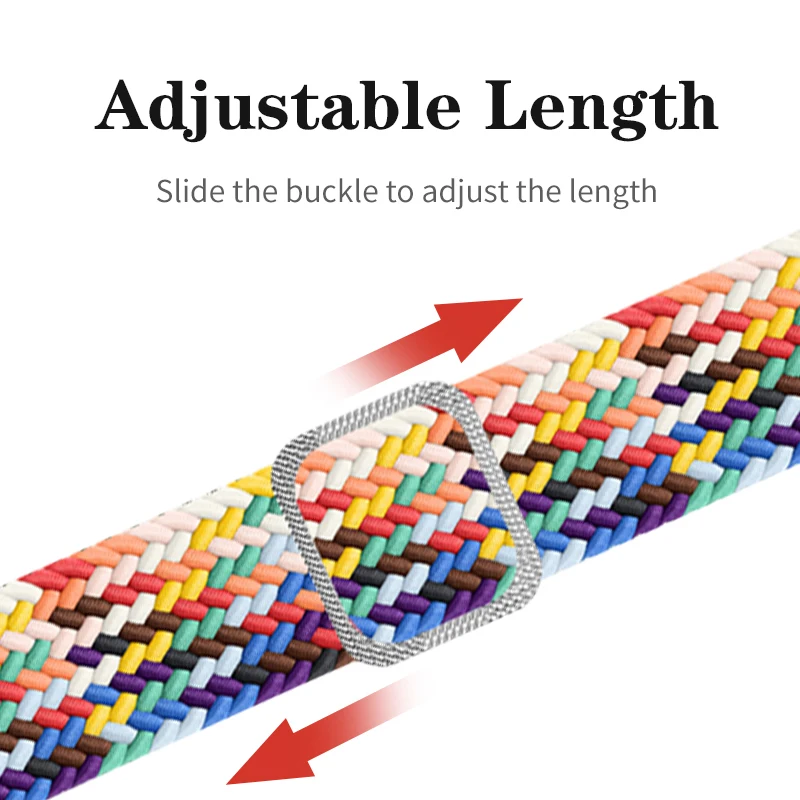 Adjustable Nylon Strap for Huawei Band 8 Breathable Replacement Wristband Woven Elastic Bracelet for Huawei Band8 Accessories