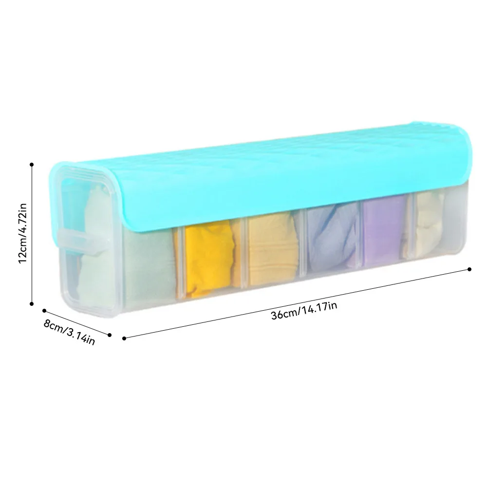 Plastic Wall Mounted Underwear Organizer Wall Hanging Transparent Panties Socks Storage Box Closet Wardrobe Organization 6 Grids