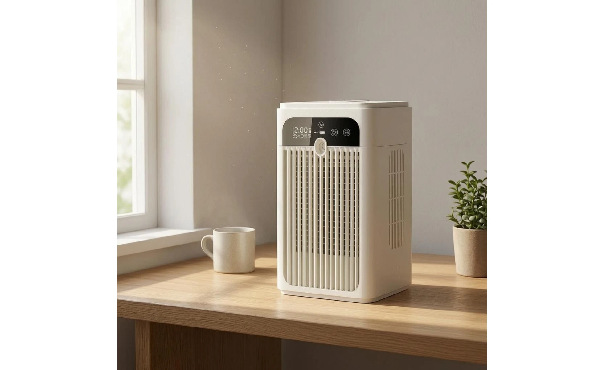 Desktop Air Cooler Compact Tabletop Air Cooler Cooling Fan Touch Controls Home Appliance Modern Design