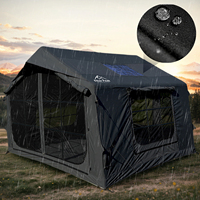 420D Oxford 3-5 People Inflatable Tent with Stove Jack Hole Inflatable Camping Tent Inflatable Blow Up Tent for Outdoor Glamping
